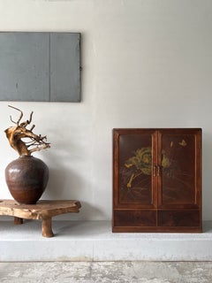 Buffet japonais ancien avec incrustations de laiton / Période Taisho・Buffet Tansu