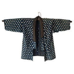 19th C. Edo Period Shonai Sashiko Boro Donza Workwear Jacket / wabisabi kimono