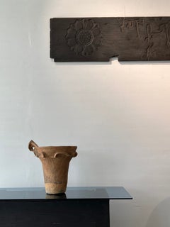19th C.Meiji Japanese Temple Wall Sculpture / Wabisabi Zen Brutalist Object art