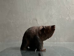 Rare 1930s Japanese Yakumo Carved Wood Bear Sculpture by Toyo Suzuki (1899-1975)