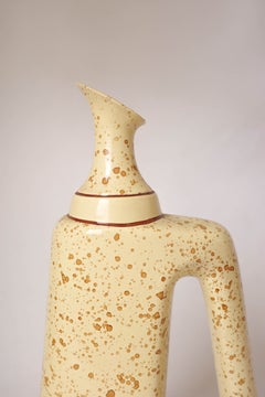 Glazed Ceramic Sculptural Pitcher