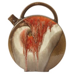 Gourde en céramique émaillée brésilienne du milieu du siècle, années 1980