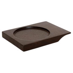 Brazilian Mid-Century Rosewood Glass Coaster Tray by Casa Finland