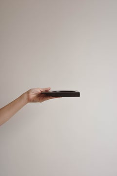 Brazilian Mid-Century Rosewood Glass Coaster Tray by Casa Finland