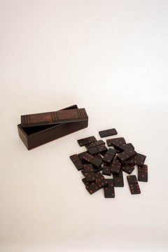 Brazilian Mid-Century Rosewood Domino Set, 1970s
