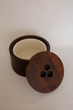 Brazilian Mid-Century Inlaid Hardwood Ice Bucket by Jean Dobré for Tropic-Art