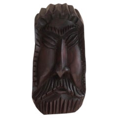Brazilian Mid-Century Rosewood Wall Mask, 1970s