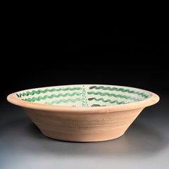 Lebrillo Bowl with Bird Decoration - Large Spanish Andalusian Pottery - 17.7 in