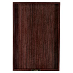 Vintage Gucci Polished Wood Serving Tray, Italy, circa 1970s–1980s - 15 in