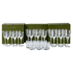 Christofle Osiris & Cluny Crystal Glass Service for Six, 24 Pieces, France 2005