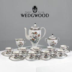 Kaffeeservice „Wedgwood Kutani Crane“, 21-teilig, aus den 1970er- und 1980er-Jahren