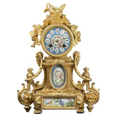 Late 19th Century French Louis XVI Revival Gilt Metal Mantel Clock by Japy Frère