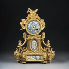 Late 19th Century French Louis XVI Revival Gilt Metal Mantel Clock by Japy Frère