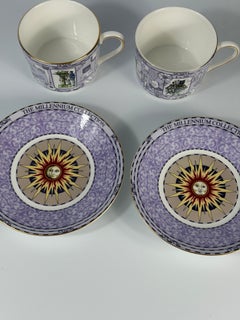 1999 Wedgwood Millennium Collection “20th Century” Pair of Bone China Tea Cups