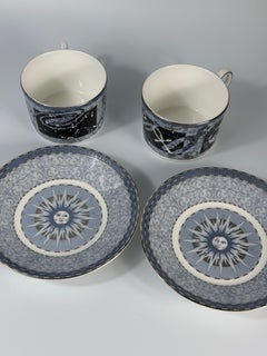 1999 Wedgwood Millennium “Age of Vision & Hope” Pair of Bone China Tea Cups