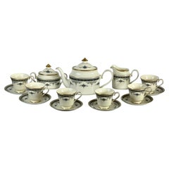 Servicio de té de porcelana fina «Grasmere Blue» de Minton para seis personas, Inglaterra, 11,02 pulgadas