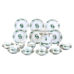 Meissen “Green Rich Court Dragon” 21-Piece Porcelain Coffee Service, 1.Wahl