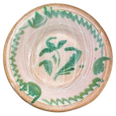 19th Century, Fajalauza Lebrillo, Granada Green Majolica Bowl - 15.3in