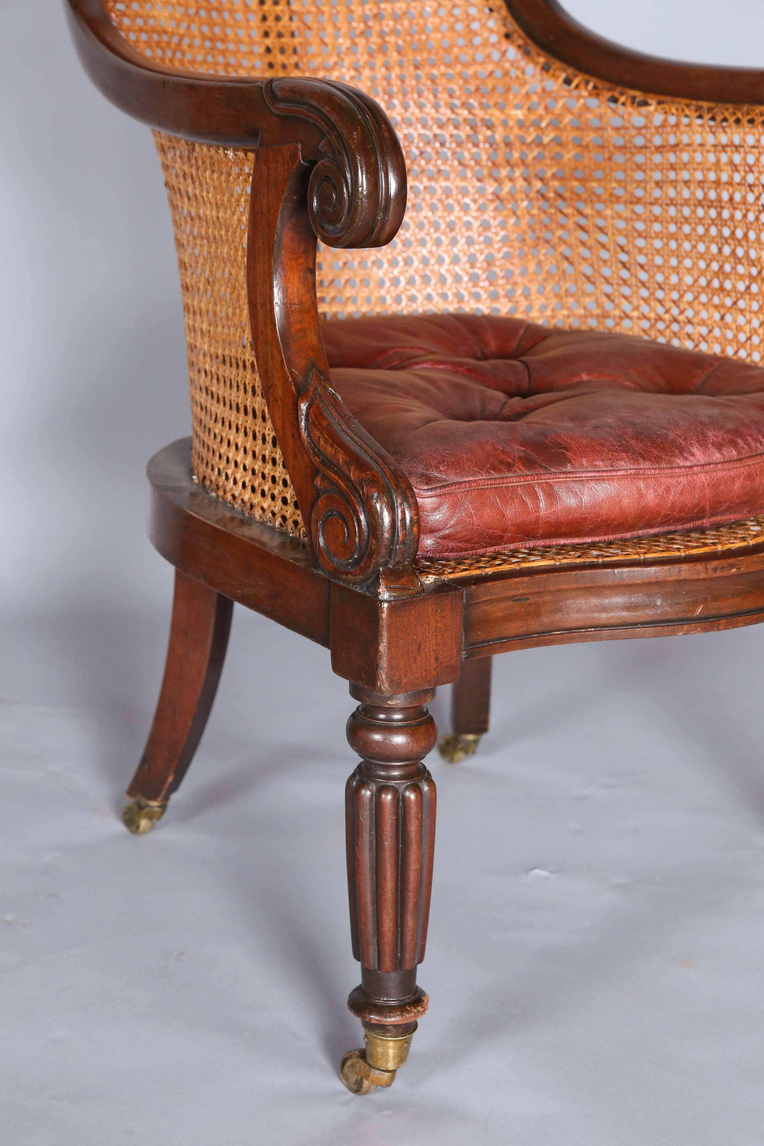 English IV Regency Period Mahogany Library Chair at 1stDibs