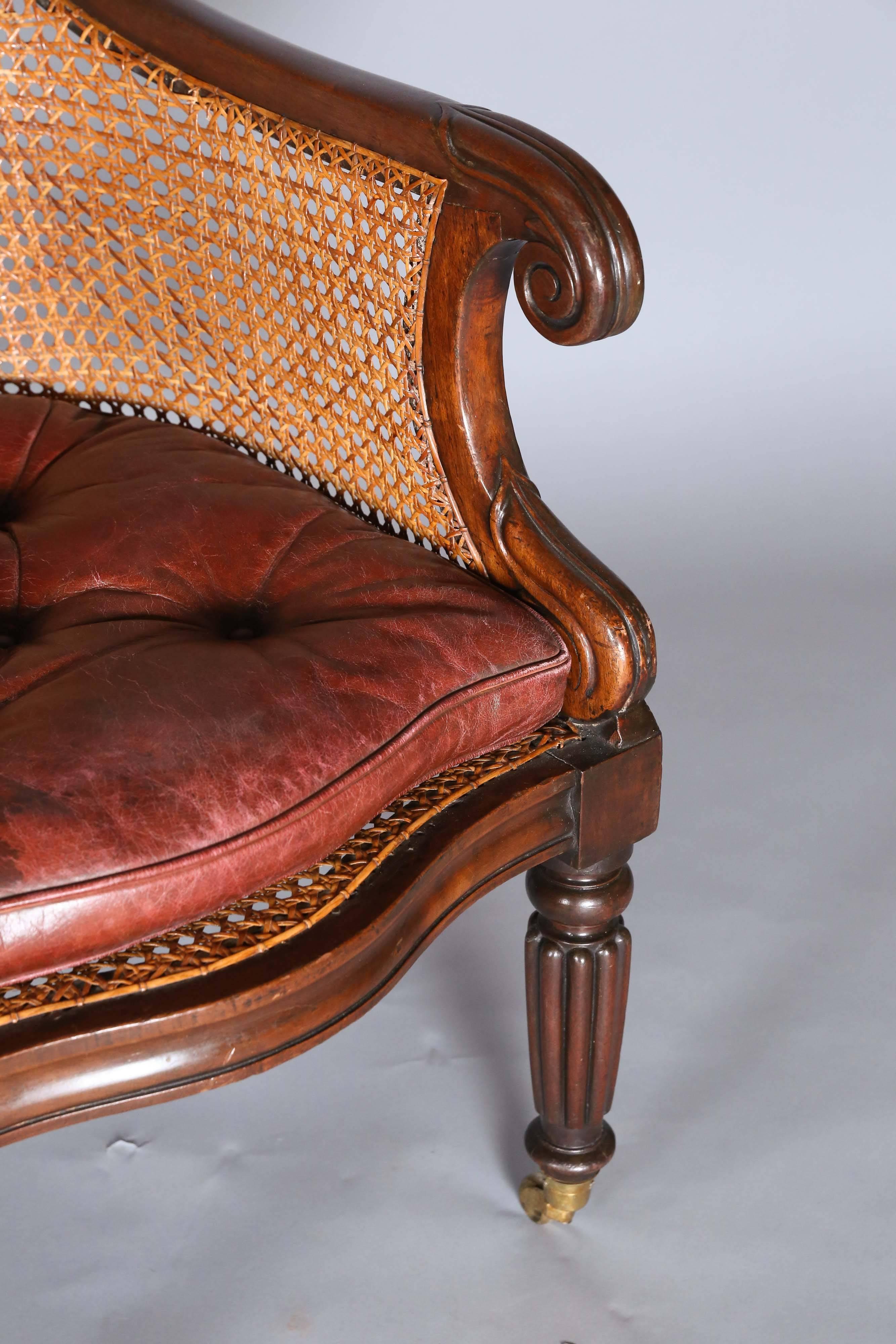 English IV Regency Period Mahogany Library Chair at 1stDibs