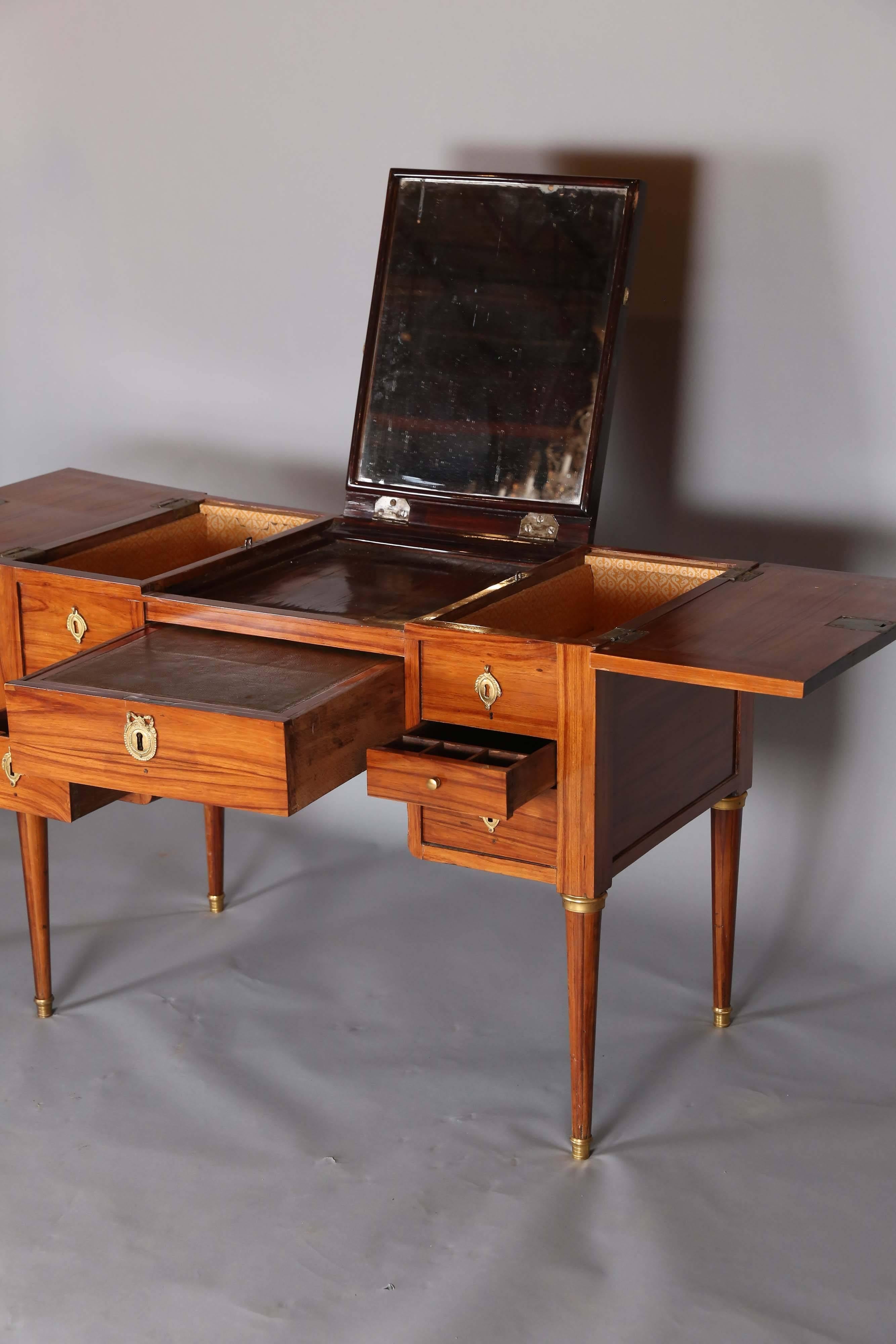 Kingwood Louis XVI Dressing Table with Desk Drawer 1
