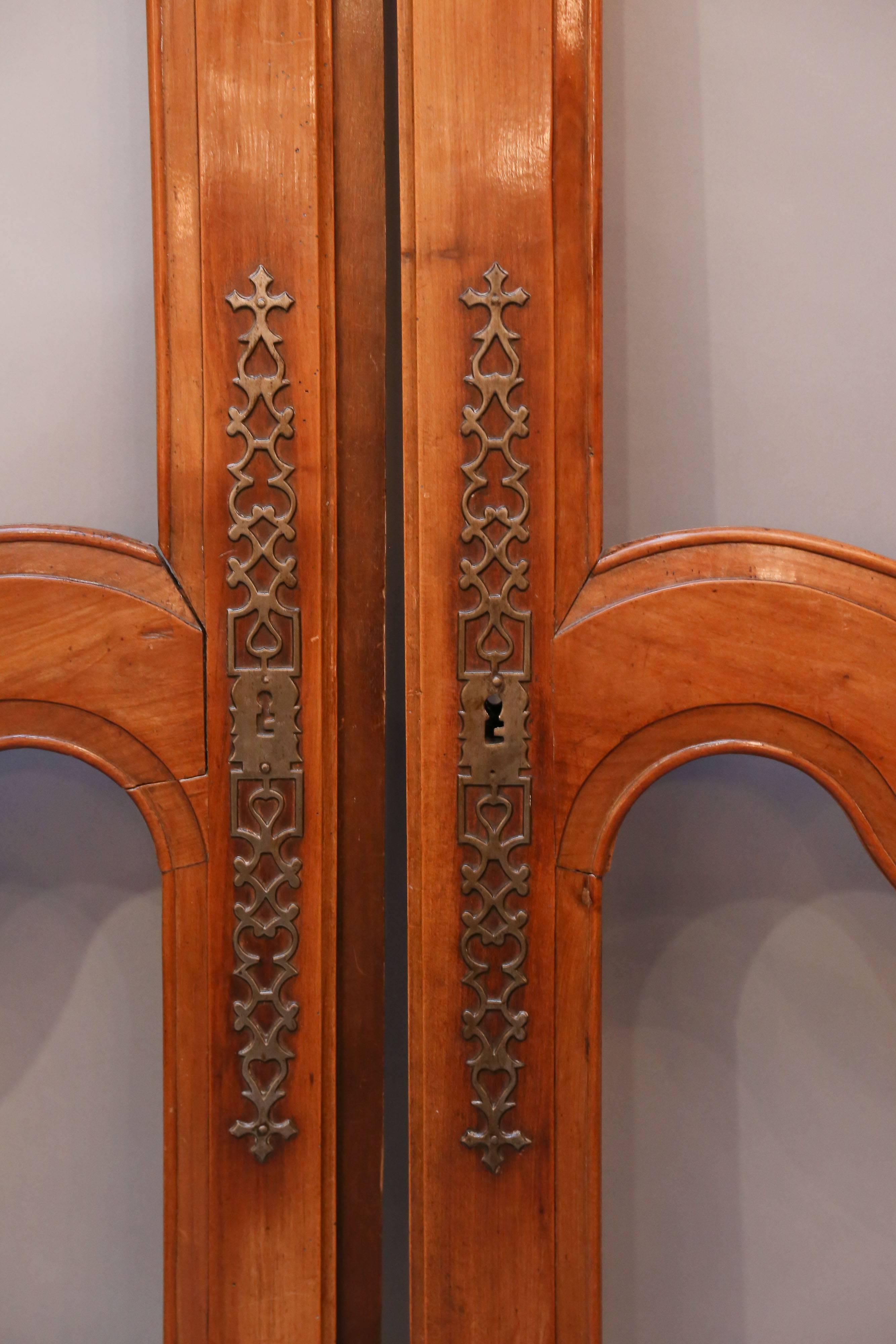 19th Century Pair of Cherry Armoire Doors