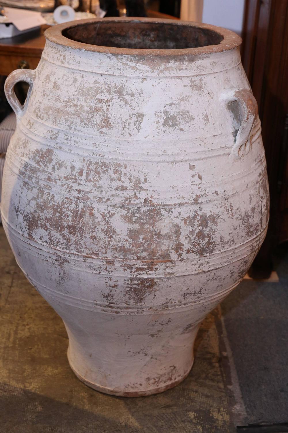Large Terra Cotta Mediterranean Olive Jar For Sale at 1stdibs