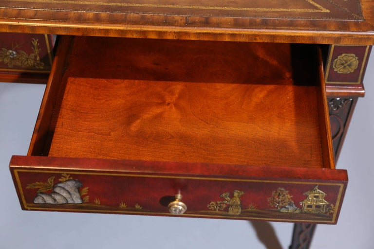 Maitland-Smith Mahogany Game Table with Play Boards at 1stdibs