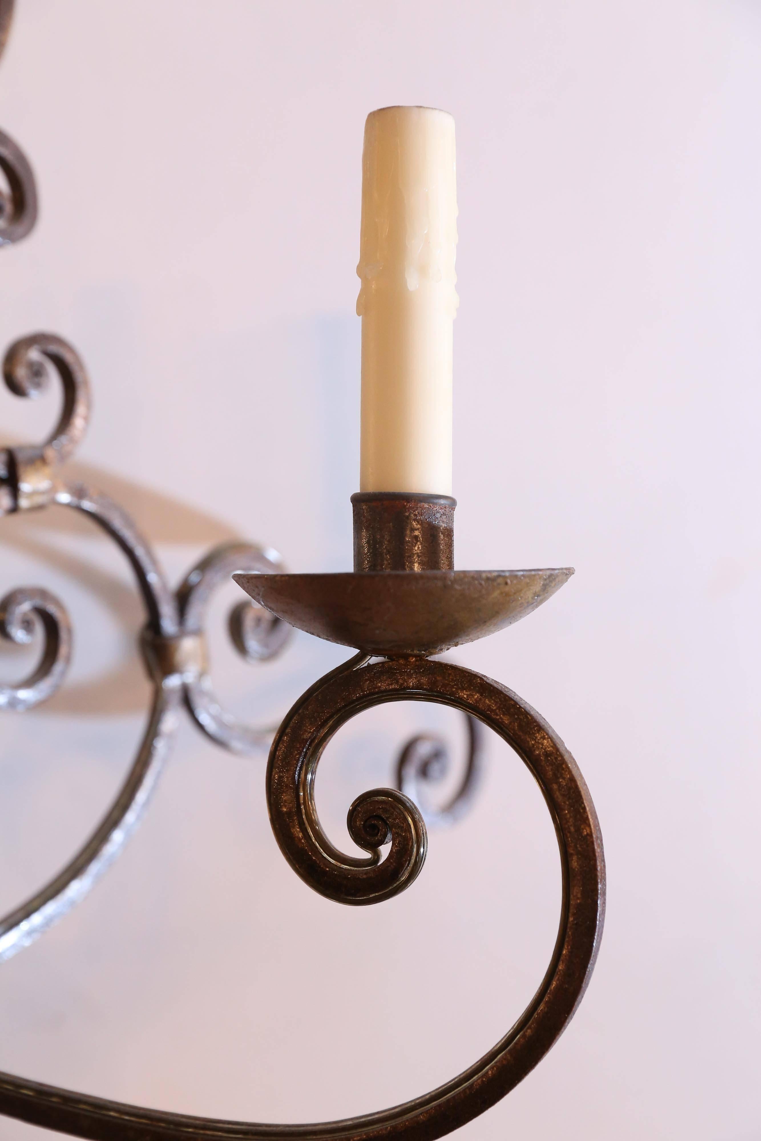 french wrought iron chandelier