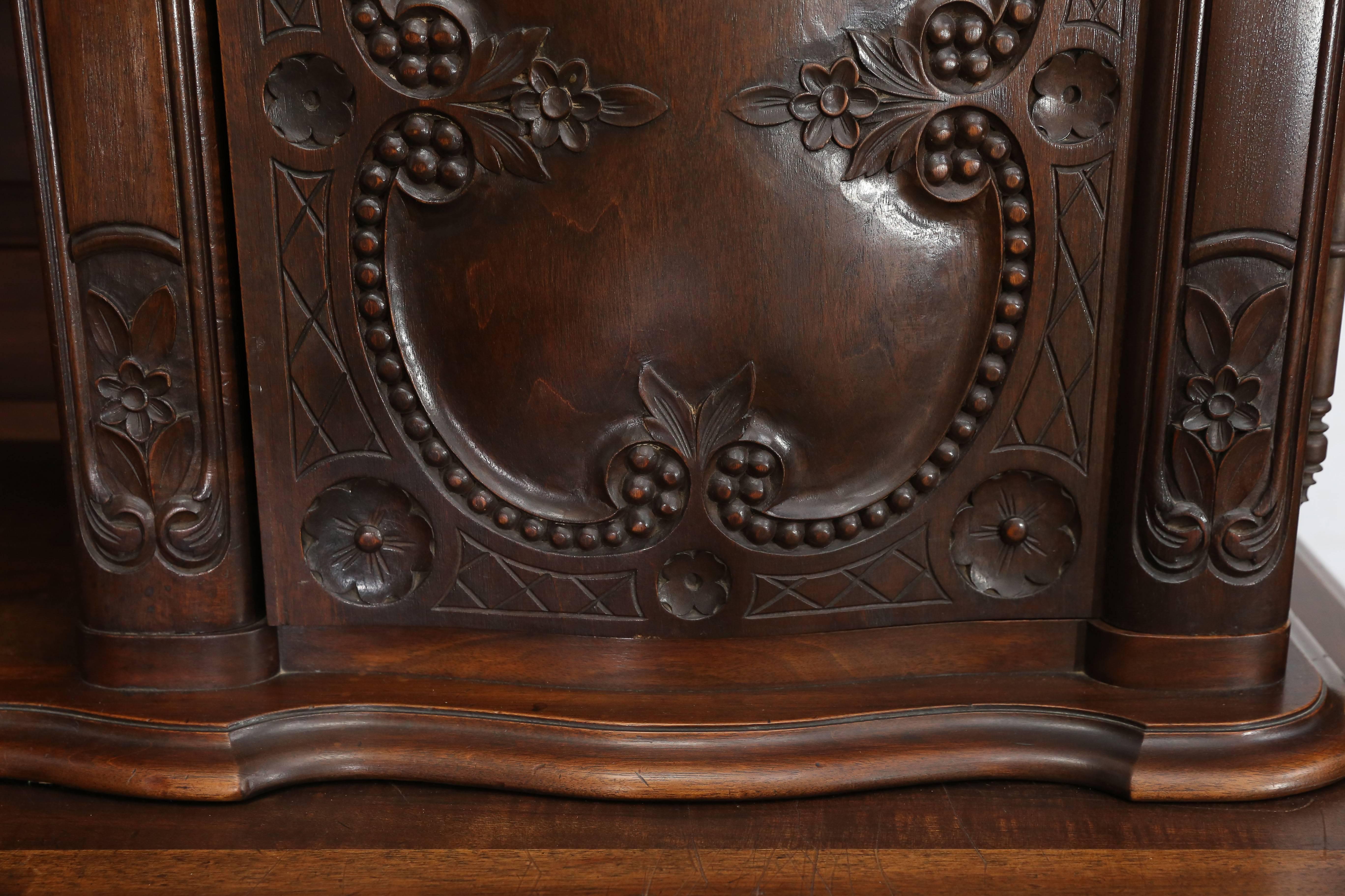 Carved French Mahogany Vaisselier For Sale