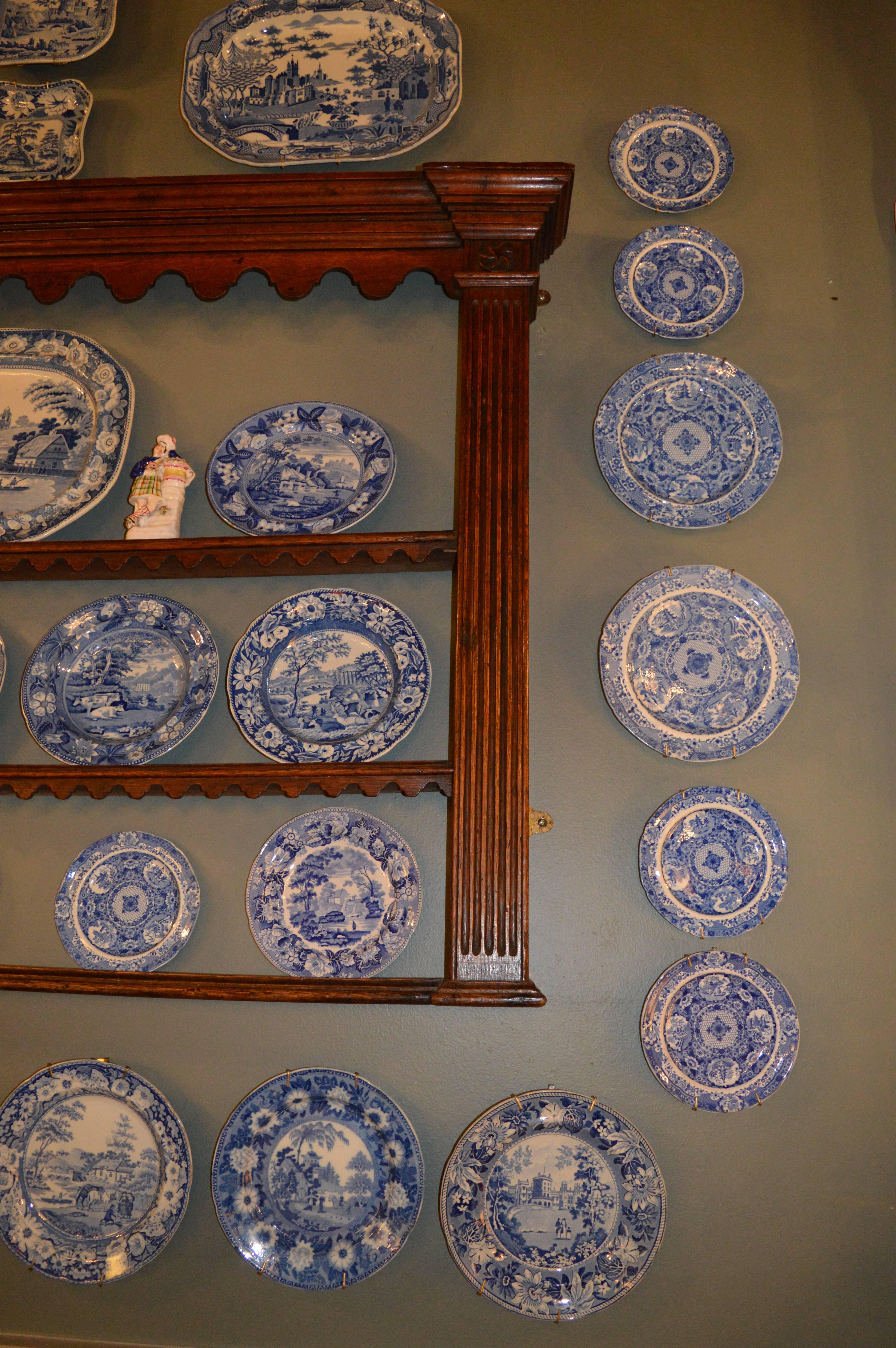 30 Piece Collection of Blue and White Transferware In Excellent Condition For Sale In Houston, TX