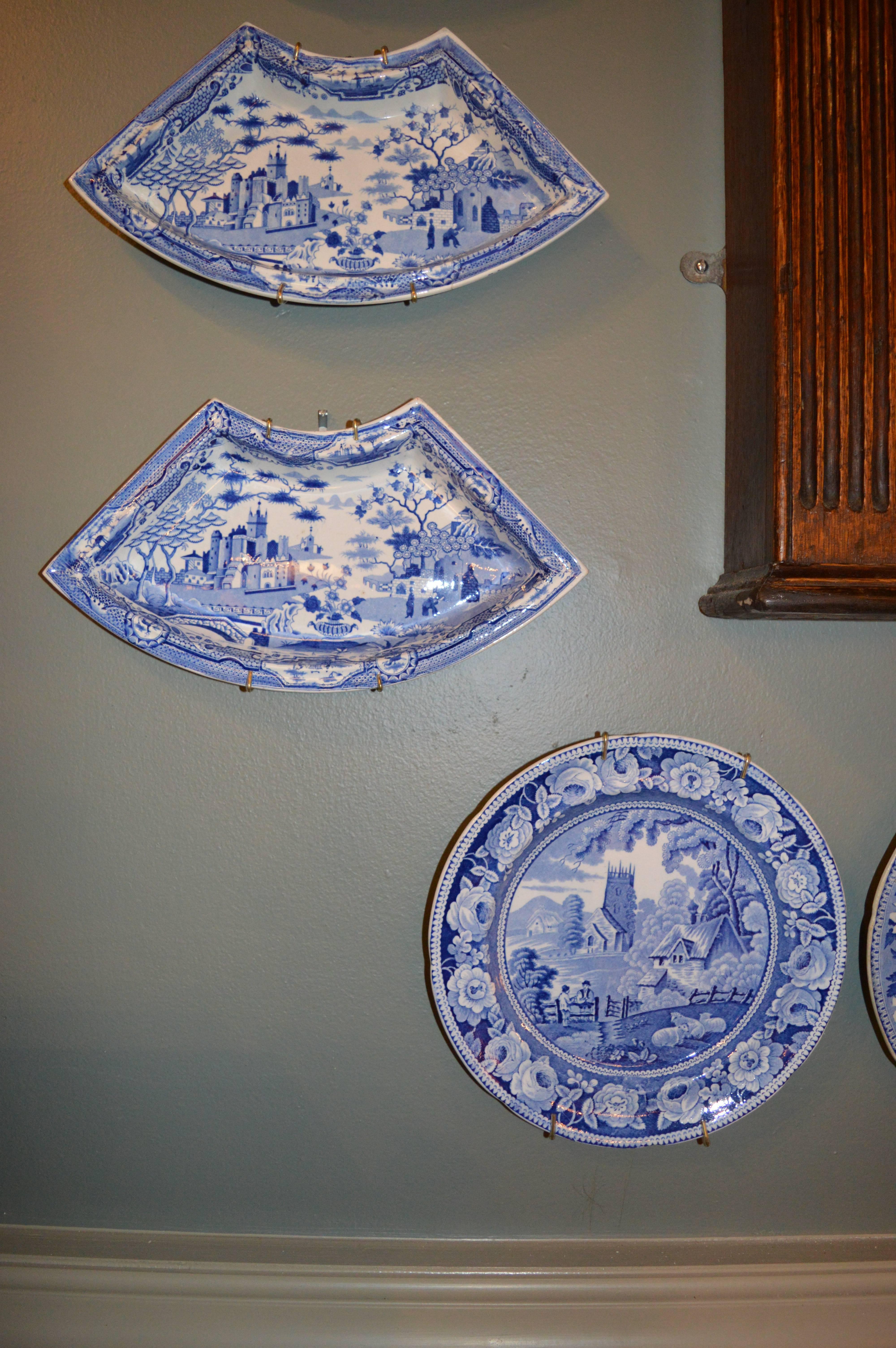 19th Century 30 Piece Collection of Blue and White Transferware For Sale
