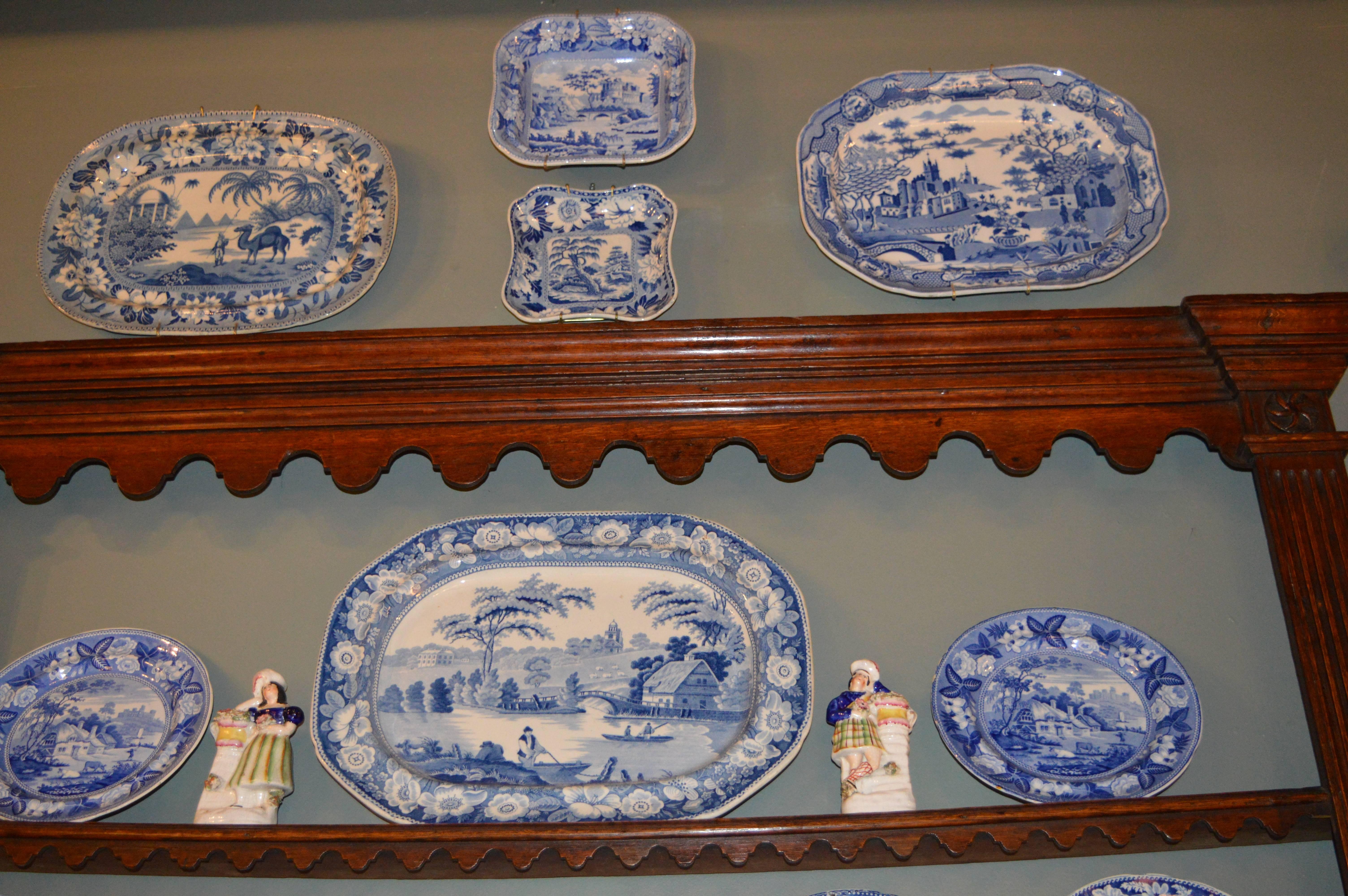 Set of miscellaneous blue and white transferware pieces makes for a lovely collection.



           