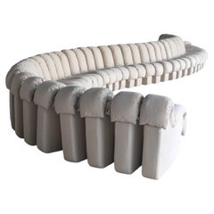 De Sede DS-600 Snake Sofa by Ueli Berger, Customised in white nubuck