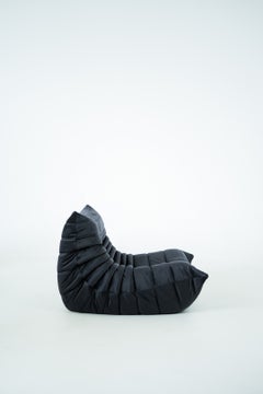 Togo Sofa by Michel Ducaroy for Ligne Roset, Customised in Black Velvet