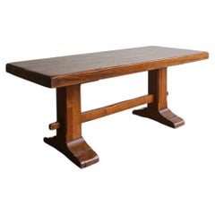 French 19th Century Rustic Oak Dining Table