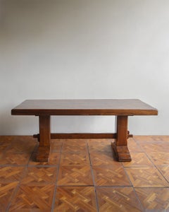 French 19th Century Rustic Oak Dining Table