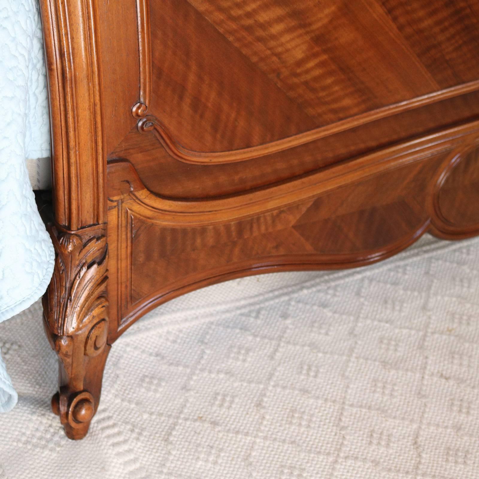 French Walnut Louis XV Bed, WK56