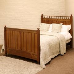 Antique Pitch Pine Victorian Bed