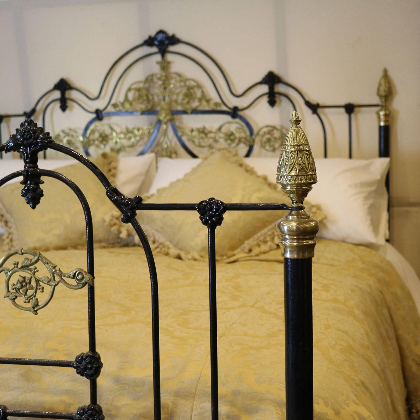 Victorian Wide Decorative Cast Iron Bed - MSK28