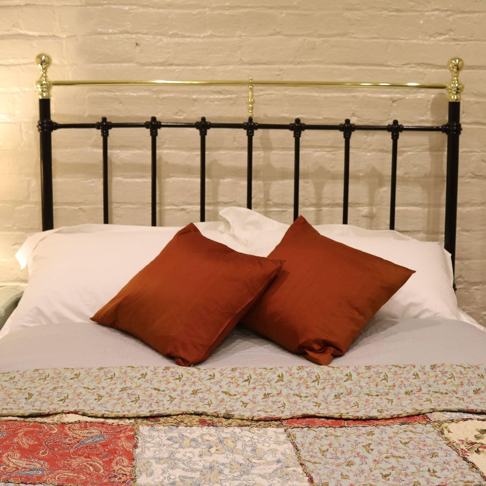 19th Century Double Brass and Iron Bed, MD42