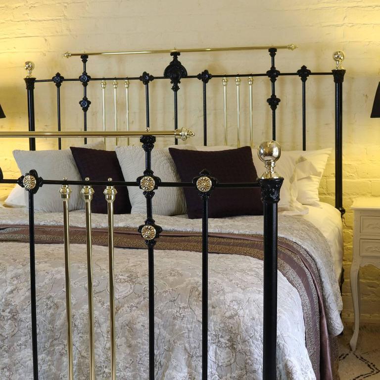 Wide Gothic Style Brass and Iron Bed, MSK31 at 1stDibs gothic iron