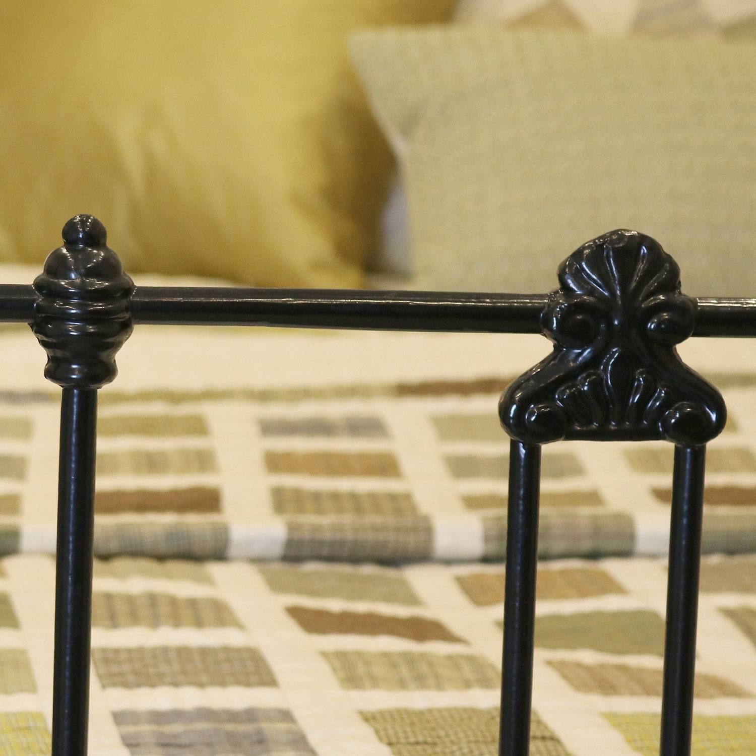 20th Century Double Brass and Iron Bed in Black MD45