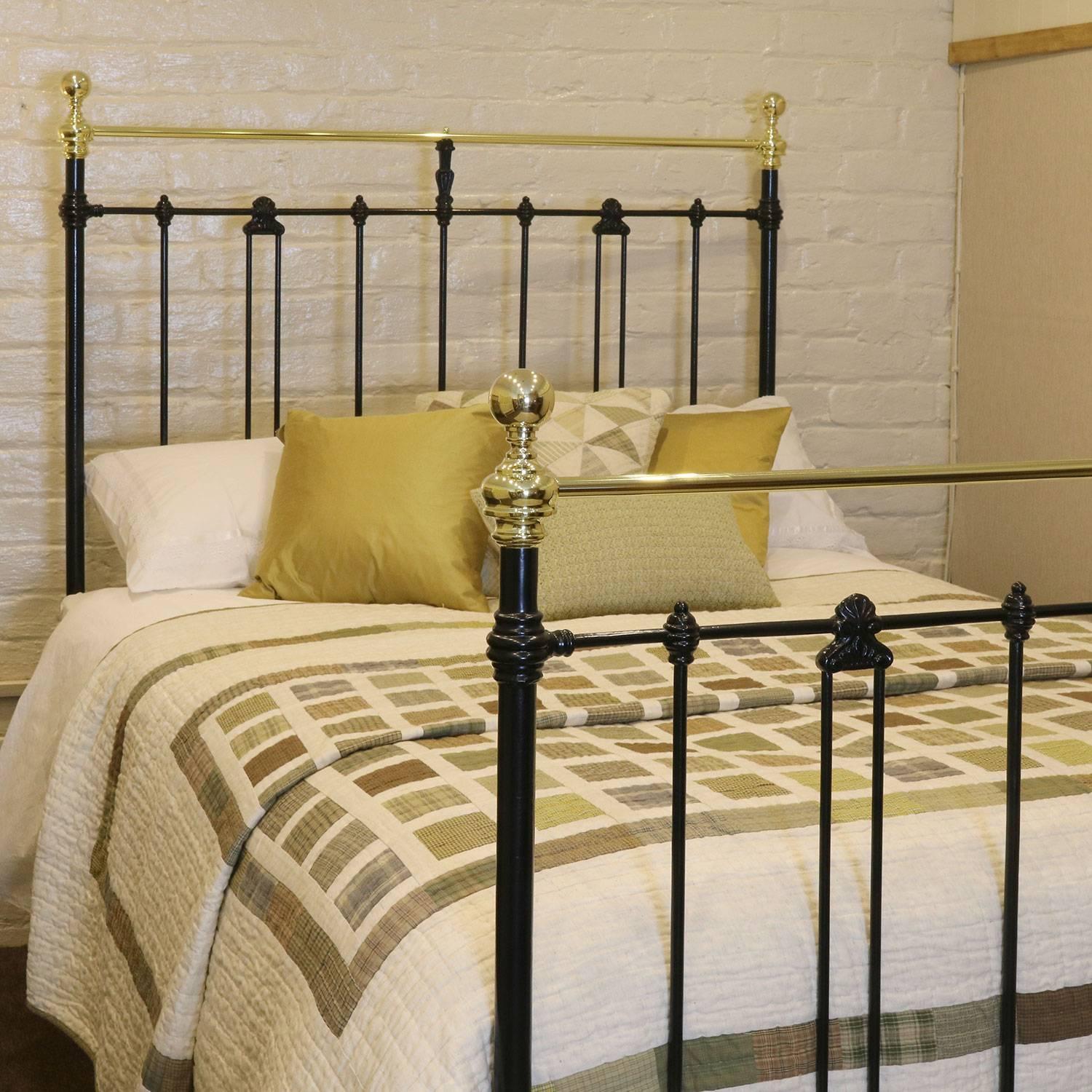 Victorian Double Brass and Iron Bed in Black MD45
