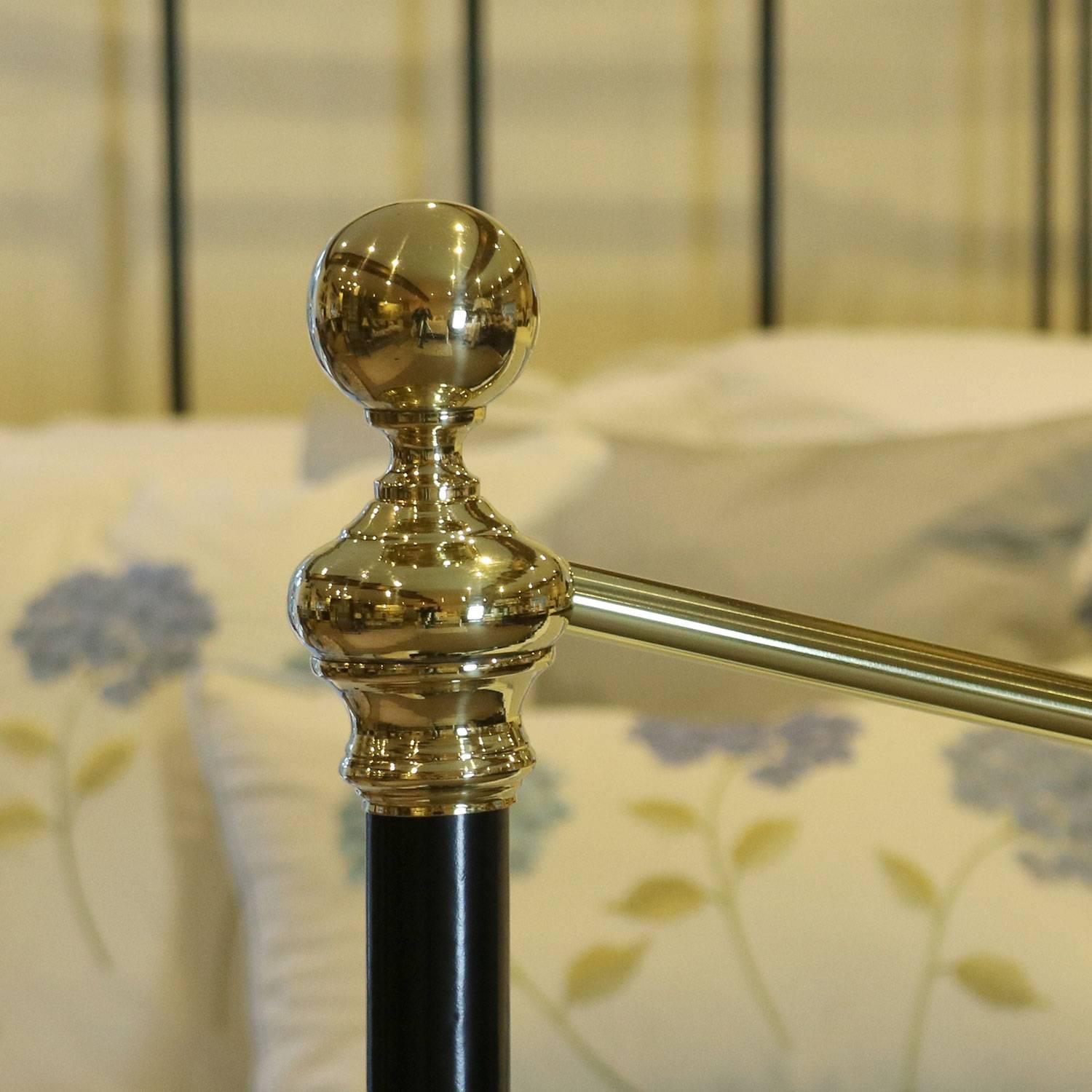 British Brass and Iron Bed Finished in Black MK93