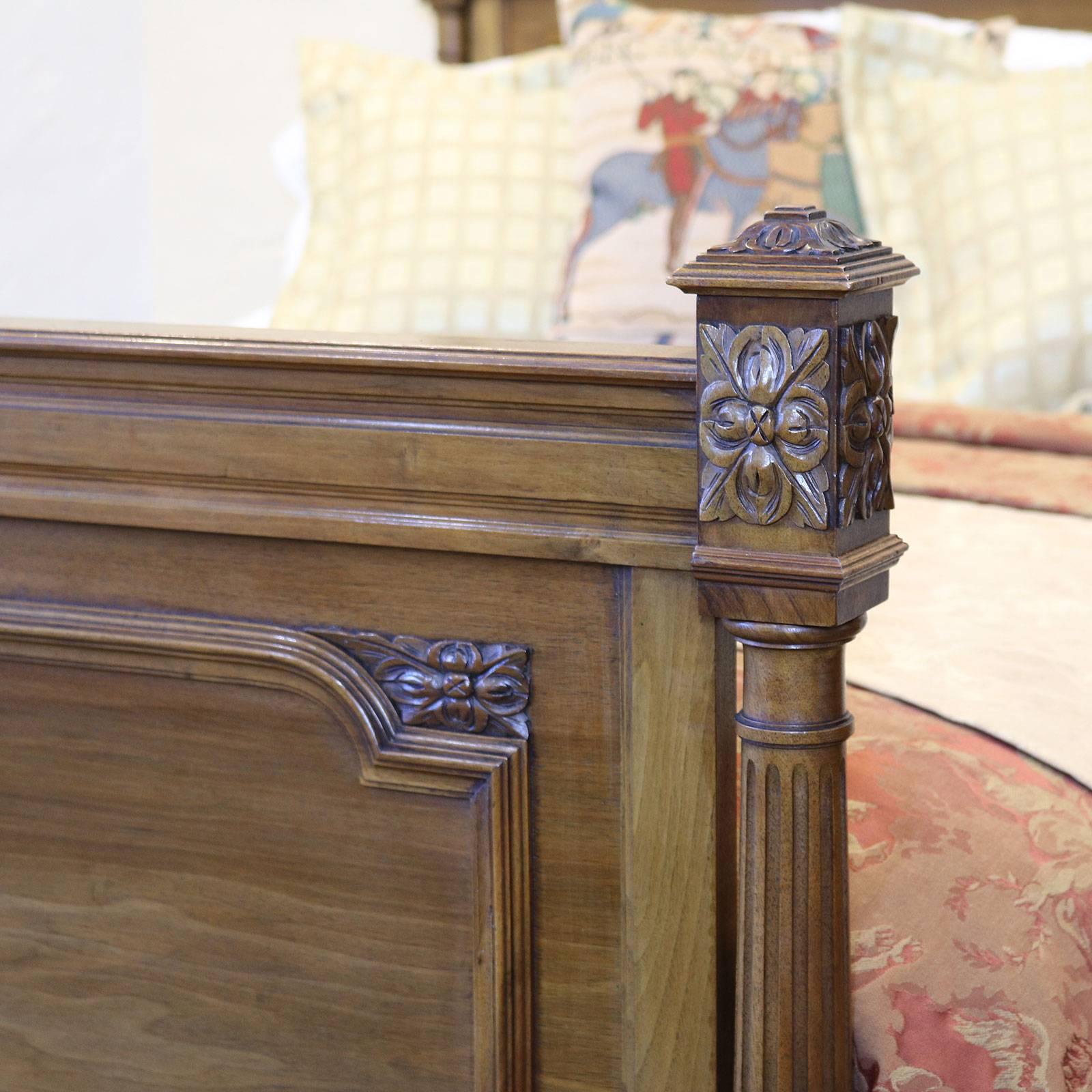 Renaissance Revival Walnut Renaissance Style Carved Bed 'WK71'