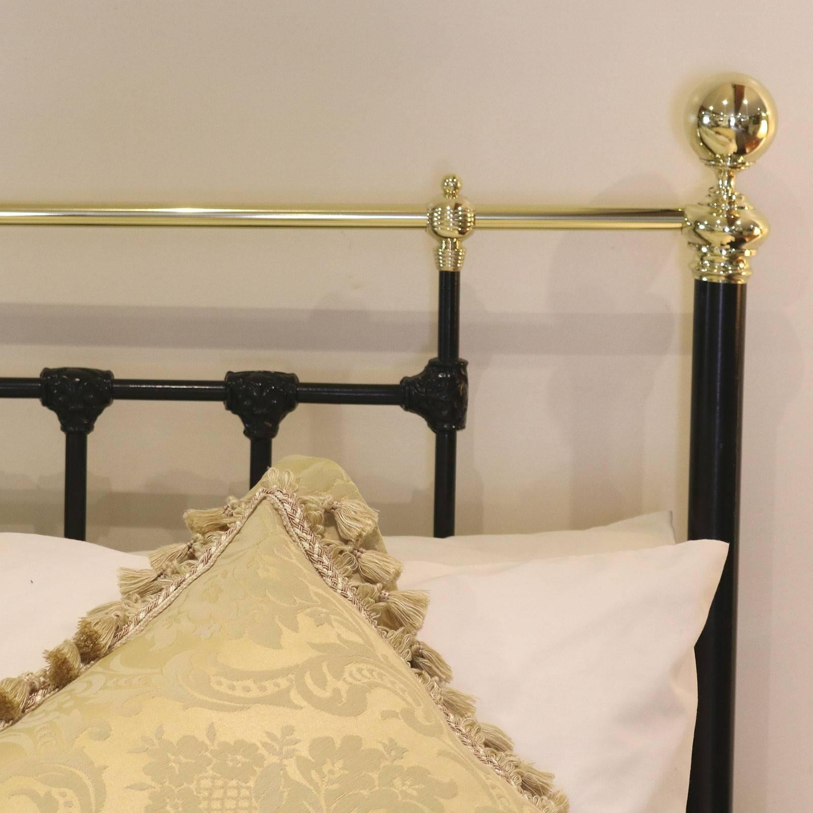 Brass and Iron Decorative Bed in Black MK99 5
