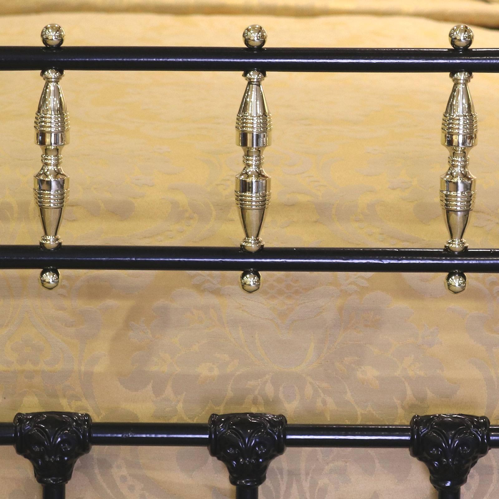 19th Century Brass and Iron Decorative Bed in Black MK99