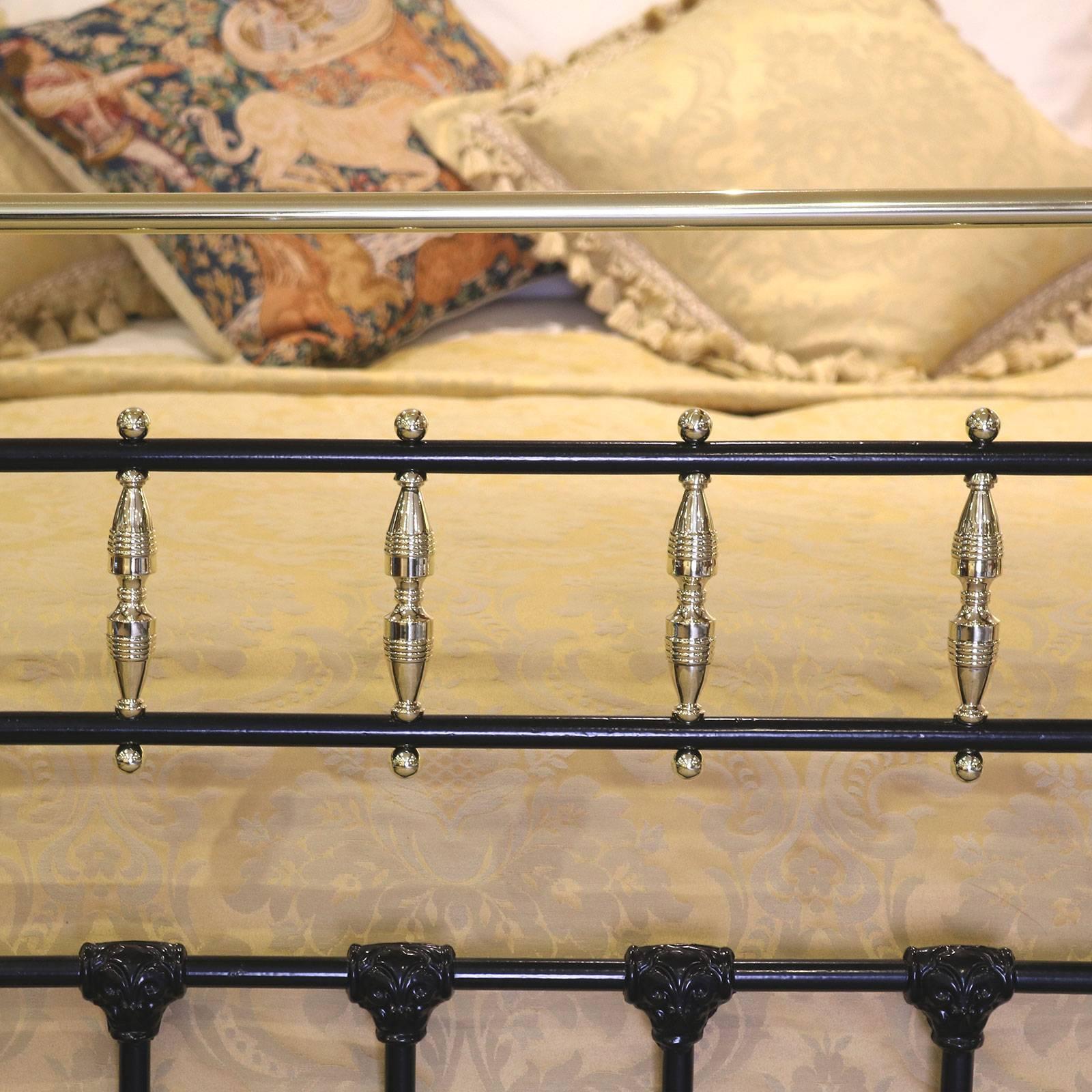 Brass and Iron Decorative Bed in Black MK99 1