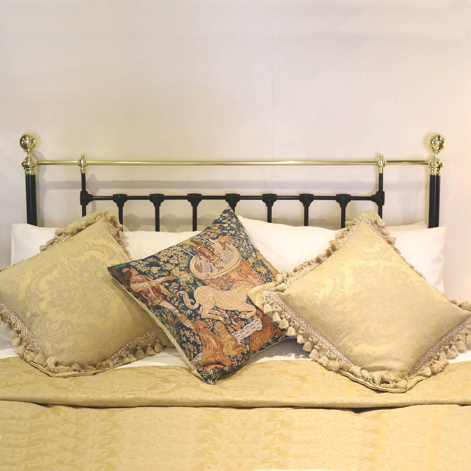 Brass and Iron Decorative Bed in Black MK99 4